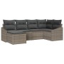 Juego de Sofá de Jardín de 6 Piezas con Cojines Gris Poliratan von , Outdoor-Sofas - Ref: Foro24-3346789, Preis: 371,45 €, Ra...
