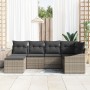 Juego de Sofá de Jardín de 6 Piezas con Cojines Gris Poliratan von , Outdoor-Sofas - Ref: Foro24-3346789, Preis: 371,45 €, Ra...