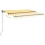 Toldo manual retráctil con LED amarillo y blanco 3x2,5 m by vidaXL, Awnings - Ref: Foro24-3070103, Price: 367,20 €, Discount: %