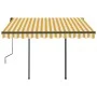 Toldo manual retráctil con LED amarillo y blanco 3x2,5 m by vidaXL, Awnings - Ref: Foro24-3070103, Price: 367,20 €, Discount: %