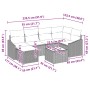 Conjunto de sofá de jardín de 6 piezas con cojines Grises de poliratán by , Outdoor sofas - Ref: Foro24-3346798, Price: 439,3...