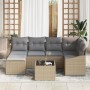 Conjunto de sofá de jardín de 7 piezas con cojines Ratán sintético negro by , Outdoor sofas - Ref: Foro24-3346800, Price: 440...