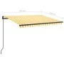 Toldo manual retráctil con LED amarillo y blanco 3x2,5 m by vidaXL, Awnings - Ref: Foro24-3070103, Price: 367,20 €, Discount: %