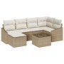 Juego de Sofá de Jardán de 7 Piezas con Cojines Marrón Ratán Poliéster von , Outdoor-Sofas - Ref: Foro24-3346801, Preis: 455,...