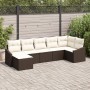Conjunto de sofá de jardín de 7 piezas con cojines en ratán polivalente marrón by , Outdoor sofas - Ref: Foro24-3346808, Pric...