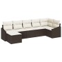 Conjunto de sofá de jardín de 7 piezas con cojines en ratán polivalente marrón by , Outdoor sofas - Ref: Foro24-3346808, Pric...