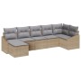 Conjunto de Sofá de Jardín de 7 Piezas con Cojines Beige Poliratán by , Outdoor sofas - Ref: Foro24-3346810, Price: 443,15 €,...