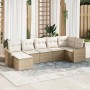 Juego de sofá de jardín de 7 piezas con cojines Beige Poliratán von , Outdoor-Sofas - Ref: Foro24-3346811, Preis: 455,38 €, R...