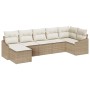 Juego de sofá de jardín de 7 piezas con cojines Beige Poliratán von , Outdoor-Sofas - Ref: Foro24-3346811, Preis: 455,38 €, R...