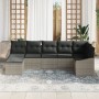 Juego de Sofá de Jardín de 7 Piezas con Cojines Gris Claro Ratán Sintético von , Outdoor-Sofas - Ref: Foro24-3346812, Preis: ...