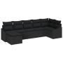 Juego de Sofá de Jardín de 7 Piezas con Cojines Negro Ratán Sintético by , Outdoor sofas - Ref: Foro24-3346813, Price: 447,19...