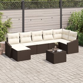 Juego de Sofás de Jardín de 7 Piezas con Cojines Grises de Ratán de Polietileno by , Outdoor sofas - Ref: Foro24-3346818, Pri...