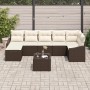 Juego de Sofás de Jardín de 7 Piezas con Cojines Grises de Ratán de Polietileno by , Outdoor sofas - Ref: Foro24-3346818, Pri...