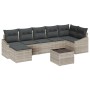 Conjunto de Sofá de Jardín de 8 Piezas con Cojines Gris Ratán Polietileno by , Outdoor sofas - Ref: Foro24-3346822, Price: 53...