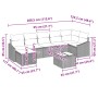 Juego de Sofá de 8 piezas para Jardín con Cojines Beige Poliratán by , Outdoor sofas - Ref: Foro24-3346823, Price: 496,25 €, ...