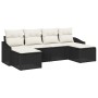 Juego de Sofás de Jardín de 6 Piezas con Cojines Negro de Ratán Sintético by , Outdoor sofas - Ref: Foro24-3346827, Price: 32...