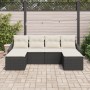 Juego de Sofás de Jardín de 6 Piezas con Cojines Negro de Ratán Sintético by , Outdoor sofas - Ref: Foro24-3346827, Price: 32...