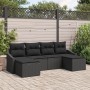 Conjunto de Sofá de Jardín Set de 6 Negro Poliratán von , Outdoor-Sofas - Ref: Foro24-3346833, Preis: 351,47 €, Rabatt: %