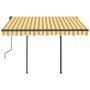 Toldo manual retráctil con LED amarillo y blanco 3,5x2,5 m de vidaXL, Toldos - Ref: Foro24-3070123, Precio: 505,53 €, Descuen...