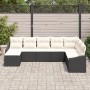 Conjunto de Sofá de Jardín de 8 Piezas con Cojines de Ratán Negro von , Outdoor-Sofas - Ref: Foro24-3346837, Preis: 451,08 €,...