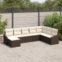 Conjunto de Sofá de Jardín de 8 Piezas con Cojines Marrón Ratán Sintético by , Outdoor sofas - Ref: Foro24-3346838, Price: 51...