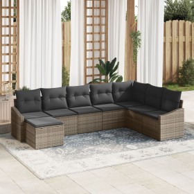 Juego de Sofá de Jardín de 8 Piezas con Cojines de Ratán Sintético Gris by , Outdoor sofas - Ref: Foro24-3346839, Price: 488,...
