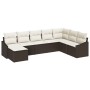 Conjunto de Sofá de Jardín de 8 Piezas con Cojines Marrón Ratán Sintético by , Outdoor sofas - Ref: Foro24-3346838, Price: 51...
