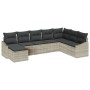 Juego de Sofá de Jardín de 8 Piezas con Cojines Gris Claro Polirratán by , Outdoor sofas - Ref: Foro24-3346842, Price: 539,76...