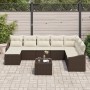 Set de Sofá de Jardín de 8 Piezas con Cojines Gris de Ratán Sintético von , Outdoor-Sofas - Ref: Foro24-3346848, Preis: 565,5...