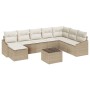 Conjunto de Sofá de Jardín de 9 Piezas con Cojines Ratan de Poliéster von , Outdoor-Sofas - Ref: Foro24-3346851, Preis: 573,6...