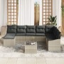 Conjunto de Sofás de Jardín de 9 Piezas con Cojines Gris Ratán Sintético by , Outdoor sofas - Ref: Foro24-3346852, Price: 593...