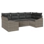 Conjunto de Sofá de Jardín de 6 Piezas con Cojines Gris Poliratán von , Outdoor-Sofas - Ref: Foro24-3346859, Preis: 392,49 €,...