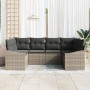 Conjunto de Sofá de Jardín de 6 Piezas con Cojines Gris Poliratán von , Outdoor-Sofas - Ref: Foro24-3346859, Preis: 392,49 €,...