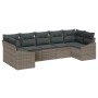Set de sofá de jardín de 7 piezas con cojines Gris Poliratán von , Outdoor-Sofas - Ref: Foro24-3346869, Preis: 454,57 €, Raba...
