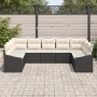 Juego de Sofás de Jardín de 9 Piezas con Cojines Negro Ratán Poliéster von , Outdoor-Sofas - Ref: Foro24-3346877, Preis: 523,...