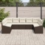 Conjunto de Sofá de Jardín de 9 Piezas con Cojines Marrón Poliratán von , Outdoor-Sofas - Ref: Foro24-3346878, Preis: 586,04 ...