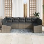 Juego de Sofá de Jardín de 9 Piezas con Cojines Gris Ratán von , Outdoor-Sofas - Ref: Foro24-3346879, Preis: 548,21 €, Rabatt: %