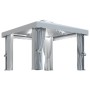 Gazebo with curtain and LED strip of cream aluminum lights 3x3 m by vidaXL, Tents and gazebos - Ref: Foro24-3070345, Price: 4...