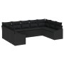 Juego de Sofá de Jardín de 9 Piezas con Cojines Negros de Poliratán by , Outdoor sofas - Ref: Foro24-3346883, Price: 582,09 €...