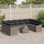Juego de Sofá de Jardín de 9 Piezas con Cojines Ratán de Poliéster Negro von , Outdoor-Sofas - Ref: Foro24-3346889, Preis: 60...