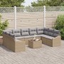 Set de Sofá de Jardín de 10 Piezas con Cojines Ratán Sintético Beige von , Outdoor-Sofas - Ref: Foro24-3346890, Preis: 595,89...