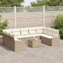 Juego de Sofá de Jardín de 10 Piezas con Cojines Marrón Ratán Poliéster by , Outdoor sofas - Ref: Foro24-3346891, Price: 650,...