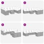 Conjunto de Sofás de Jardín de 10 Piezas con Cojines Gris Ratán Polietileno von , Outdoor-Sofas - Ref: Foro24-3346892, Preis:...