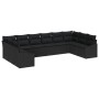 Juego de Sofá de Jardín de 10 Piezas con Cojines Ratán Poli Negro by , Outdoor sofas - Ref: Foro24-3346903, Price: 655,43 €, ...