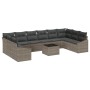 Juego de Sofá de Jardín de 10 Piezas con Cojines Ratán Poliratán Negro by , Outdoor sofas - Ref: Foro24-3346909, Price: 663,5...