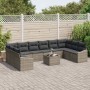 Juego de Sofá de Jardín de 10 Piezas con Cojines Ratán Poliratán Negro by , Outdoor sofas - Ref: Foro24-3346909, Price: 663,5...