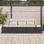 Juego de Sofás de Jardín de 3 Piezas con Cojines Ratán Poliéster Negro by , Outdoor sofas - Ref: Foro24-3346917, Price: 234,7...