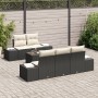 Juego de Sofá de Jardín de 6 Piezas con Cojines Negro Poliratán von , Outdoor-Sofas - Ref: Foro24-3346937, Preis: 470,42 €, R...