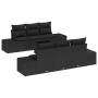 Set de Sofá de Jardín de 7 Piezas con Cojines Negro Poliratán von , Outdoor-Sofas - Ref: Foro24-3346953, Preis: 515,02 €, Rab...