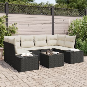 Conjunto de Sofás de Jardín de 7 Piezas con Cojines Negro Poliratán de , Sofás de exterior - Ref: Foro24-3346957, Precio: 459...